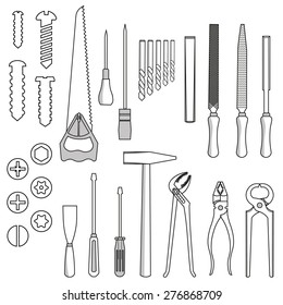 Hand work tools set
