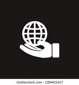hand world icon. hand world vector design. sign design