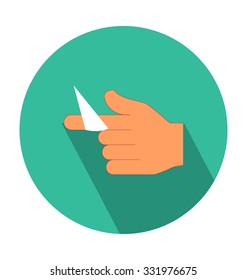 Hand Wound Colored Vector Icon
