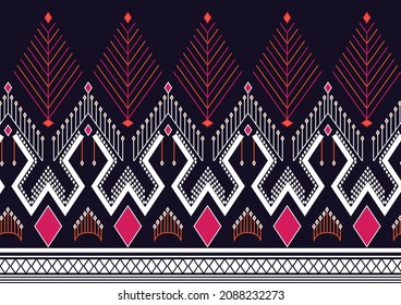 Hand woven fabric pine pattern