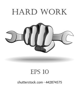 Hand with wrench (Hard Work)