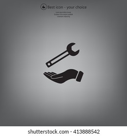 hand wrench icon