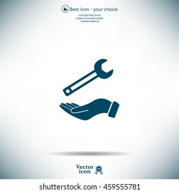 hand wrench icon
