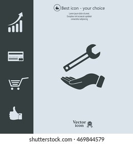 hand wrench icon