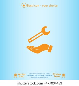 hand wrench icon