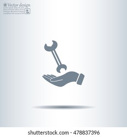 hand wrench icon