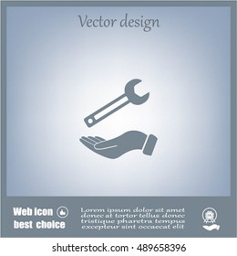 hand wrench icon