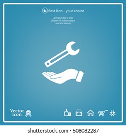 hand wrench icon