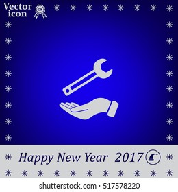 hand wrench icon