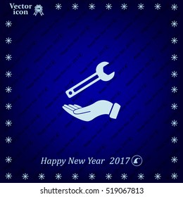 hand wrench icon