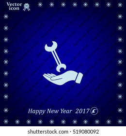 hand wrench icon