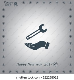 hand wrench icon