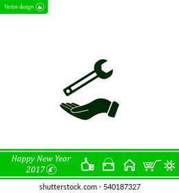 hand wrench icon