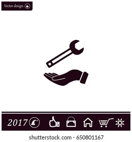 hand wrench icon