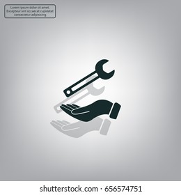 hand and wrench icon