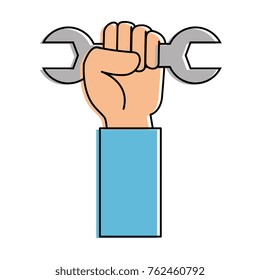 hand with wrench icon
