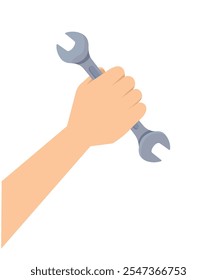 Hand wrench isolated icon stock illustration. Labor symbol concept vector illustration stock illustration