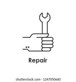 hand wrench, repair icon