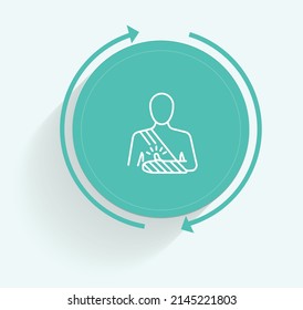 Hand And Wrist Pain Icon Vector Design