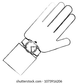 hand with wrist watch accessory