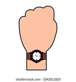 hand with wrist watch accessory image