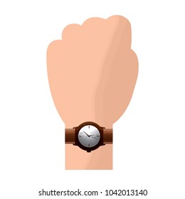 hand with wrist watch accessory image
