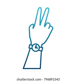 Hand with wristwatch
