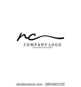 Hand Write R and C logo design