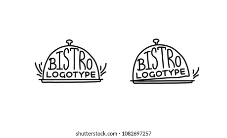 Hand write vector logotype for bistro, cafe, restaurant, kitchen, food company etc.