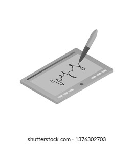 Hand writing biometric security digital tablet for office