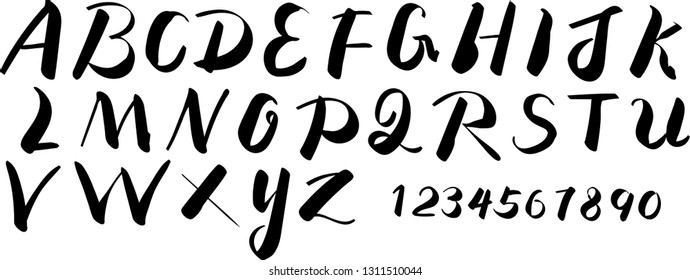 Hand writing calligraphy letters