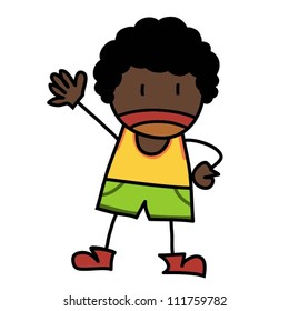 Hand writing  cartoon . vector