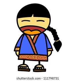 Hand writing  cartoon . vector