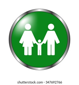 Hand writing with a feather -  green  vector icon