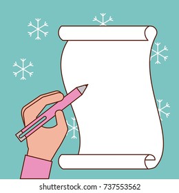 hand writing gift list christmas traditional