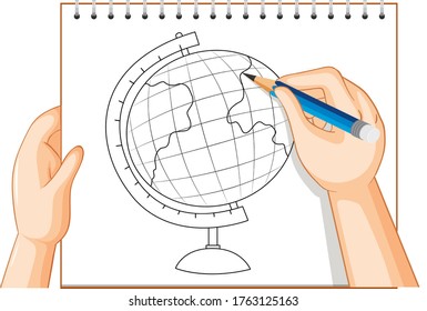 Handschrift des Globalmodells, Umrissgrafik