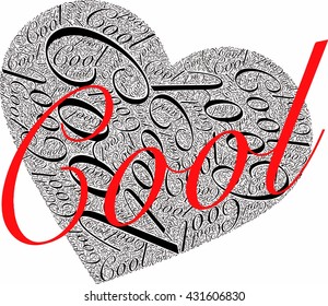 hand writing letter cool  create a love heart illustration
