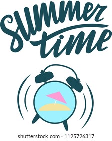 Hand writing lettering on the theme of summer
