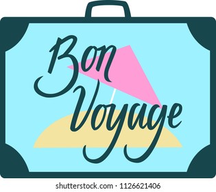 Hand writing lettering on the theme of travelling. Vector illustration.