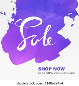 Hand writing lettering sale poster design. Eps file come with layers.