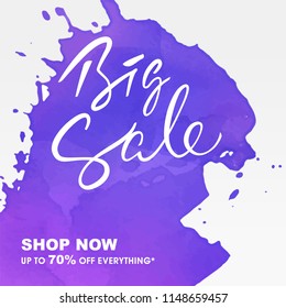 Hand writing lettering sale poster design. Eps file come with layers.