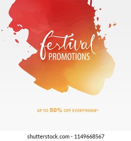 Hand writing lettering sale poster design. Eps file come with layers.