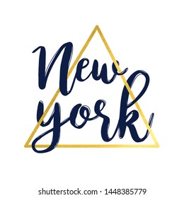 Hand writing New york slogan vector.