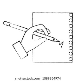 hand writing in notebook school