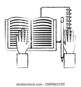 hand writing in notebook school