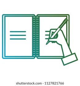 hand writing in notebook school education