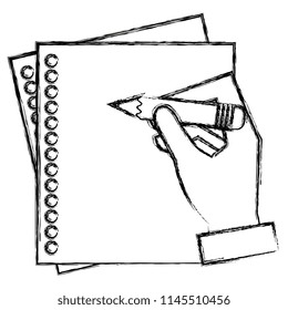 hand writing in notebook sheet