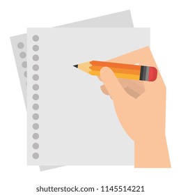 hand writing in notebook sheet