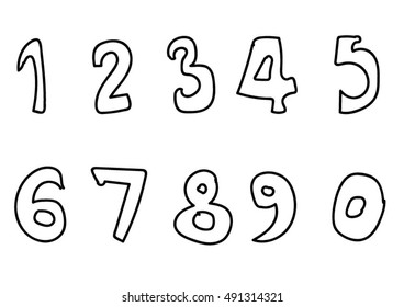 hand writing number