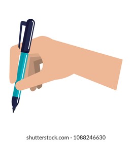 hand writing with pen
